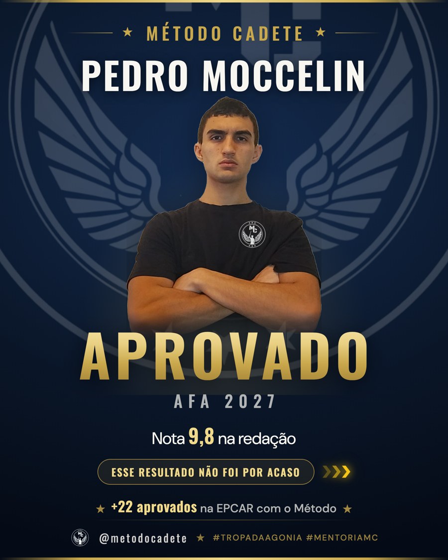 Pedro Moccelin, aprovado na AFA com 9,8 na redação