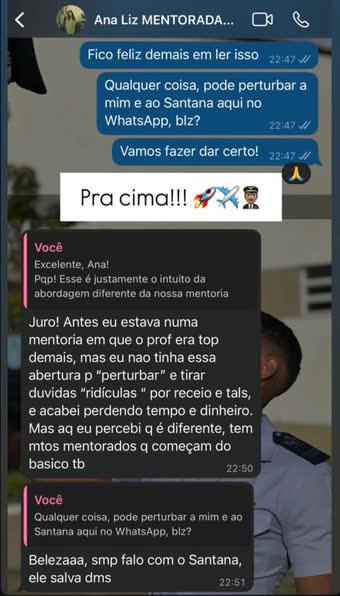 Mensagem de aluno